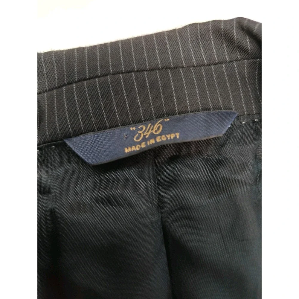 Brooks Brothers 346 43R Black Pinstripe Stretch Blazer 2 Button Sport Coat M602